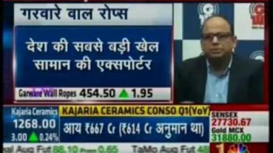 Mr. Shujaul Rehman - CEO of Garware Wall Ropes Ltd. Interacting with CNBC Awaaz